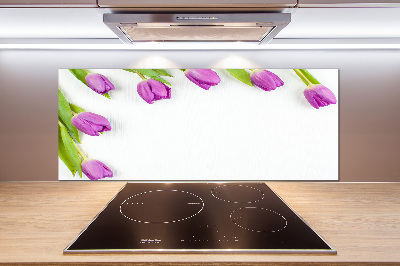 Panel do kuchni Fioletowe tulipany