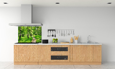 Panel dekor szkło Brzozowy las