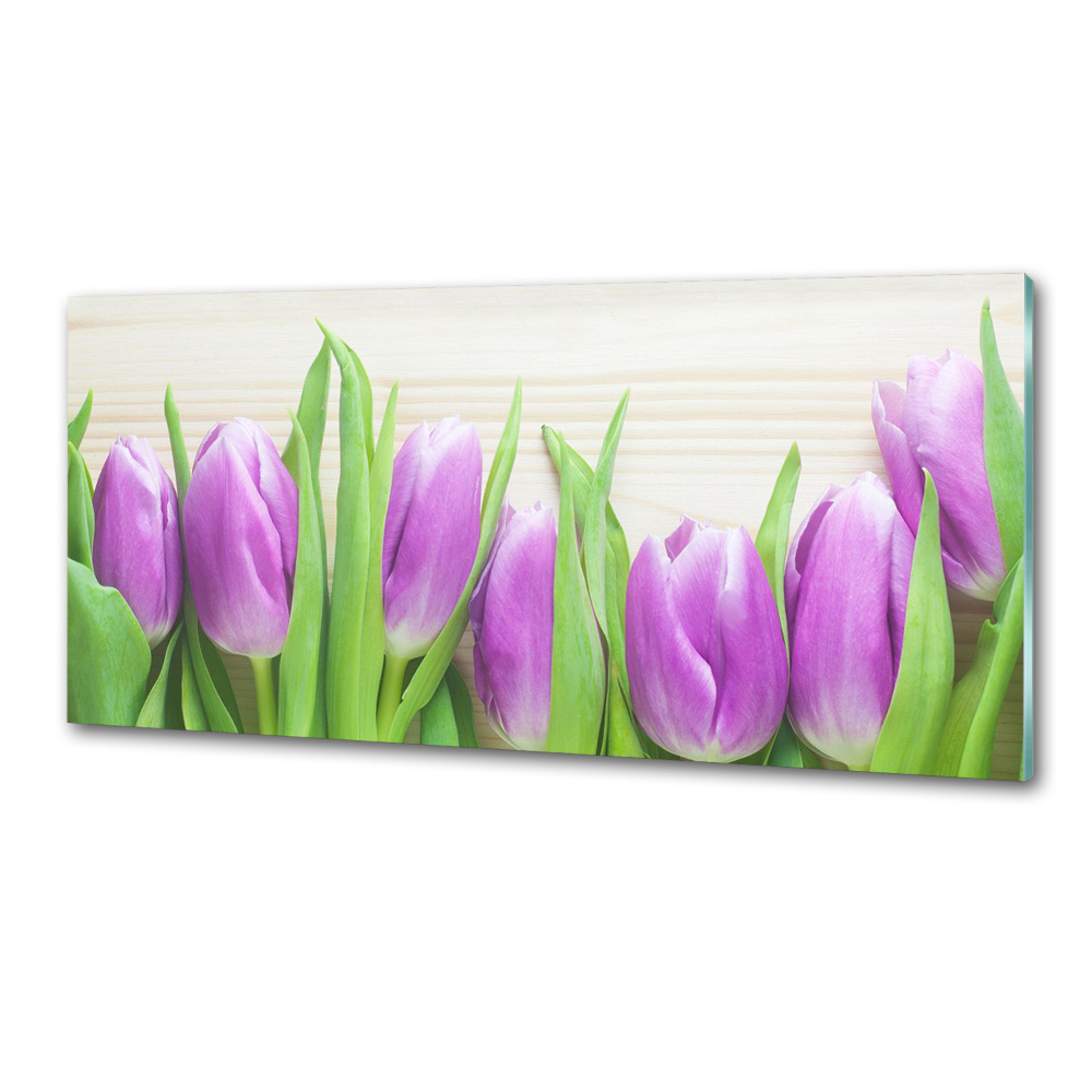 Panel do kuchni Fioletowe tulipany