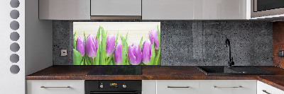 Panel do kuchni Fioletowe tulipany