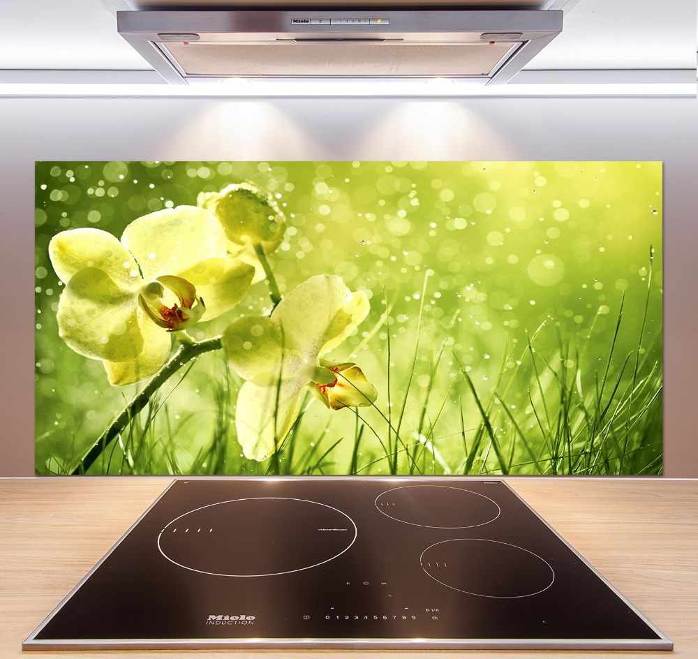 Panel między meble w kuchni Orchidea