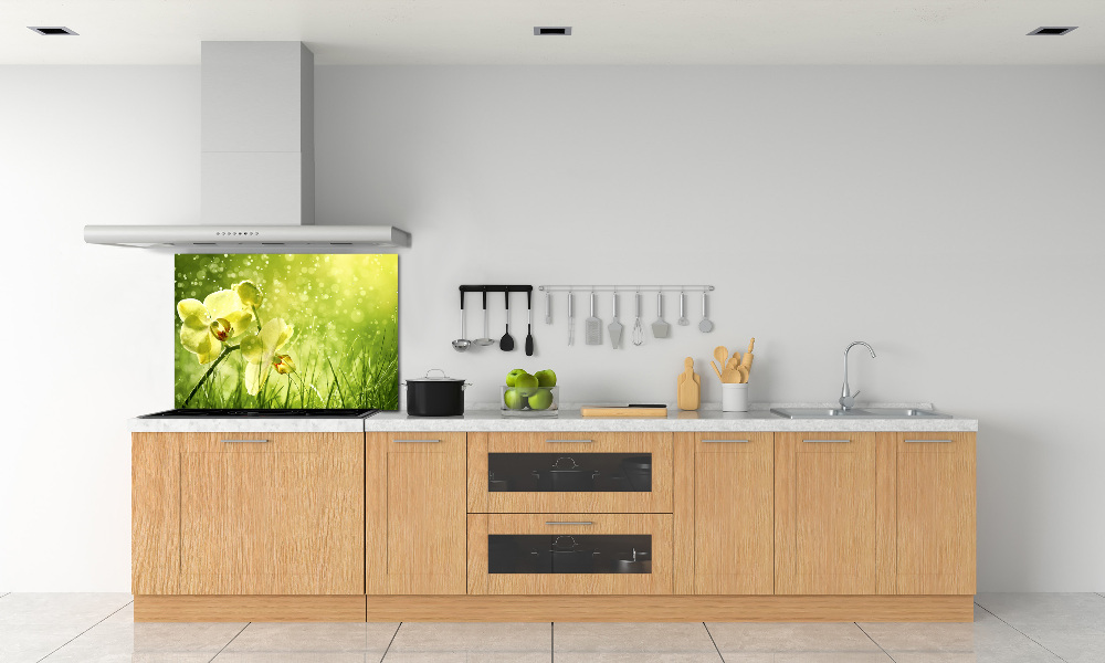 Panel między meble w kuchni Orchidea