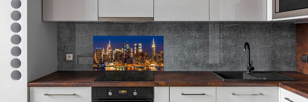 Panel do kuchni Manhattan nocą