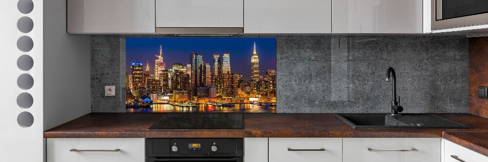 Panel do kuchni Manhattan nocą