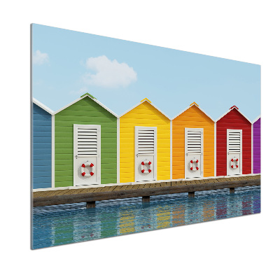 Panel do kuchni Plażowe kabiny