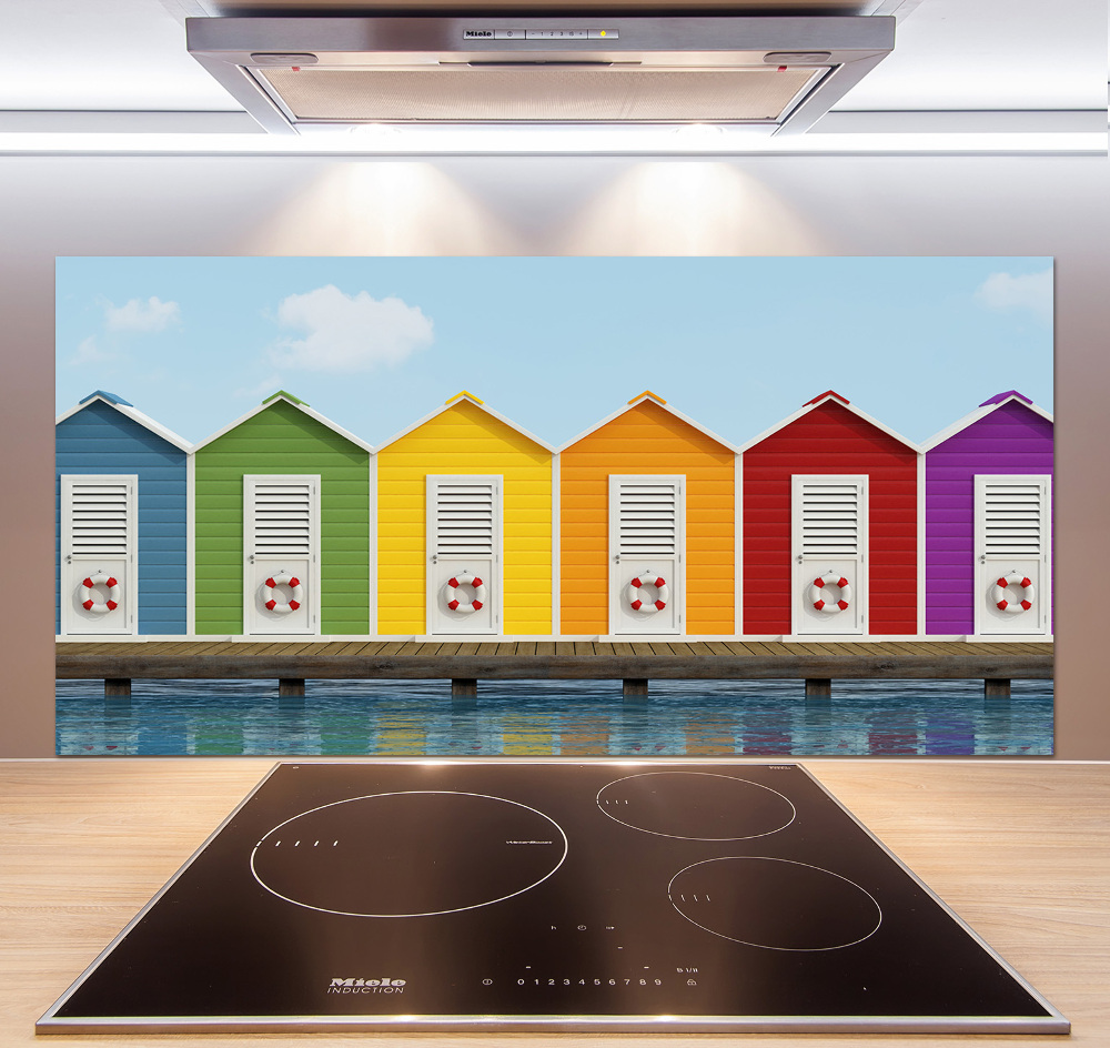 Panel do kuchni Plażowe kabiny