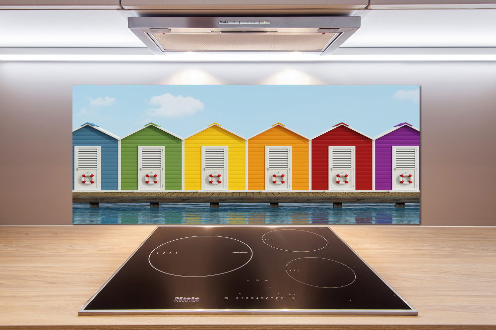 Panel do kuchni Plażowe kabiny