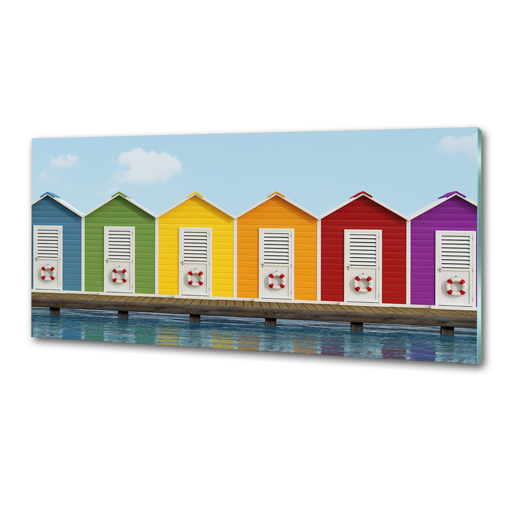 Panel do kuchni Plażowe kabiny