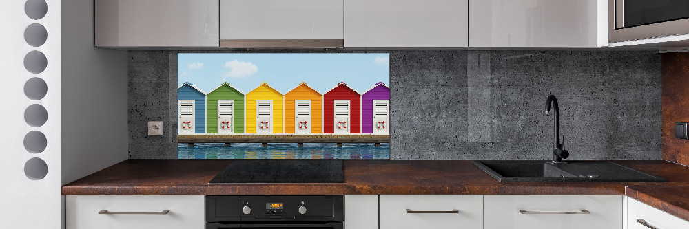 Panel do kuchni Plażowe kabiny