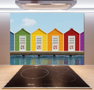 Panel do kuchni Plażowe kabiny