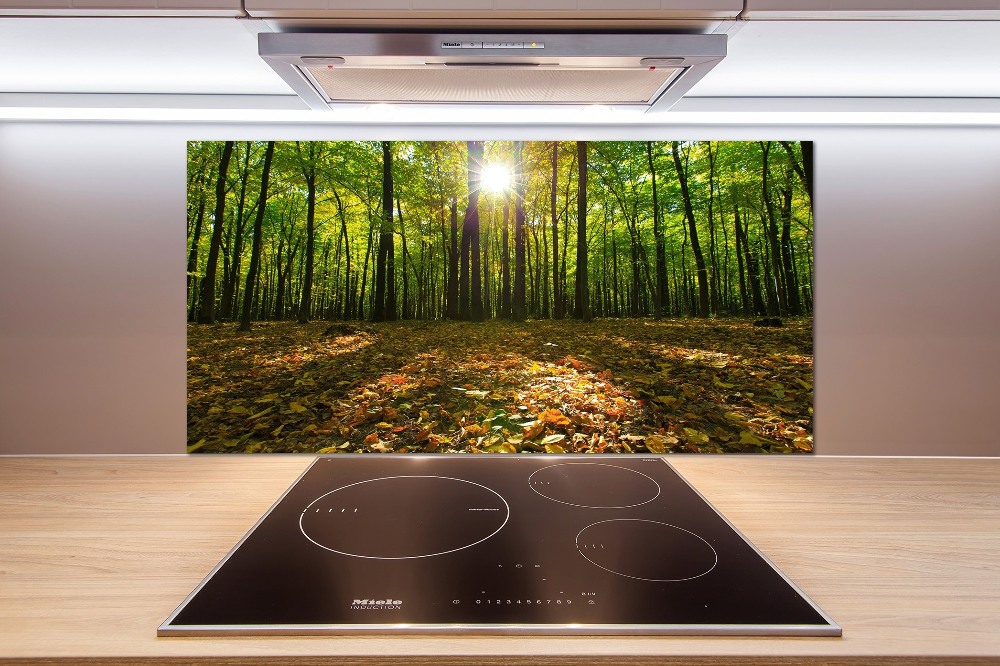 Panel szkło hartowane do kuchni Las