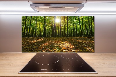 Panel szkło hartowane do kuchni Las