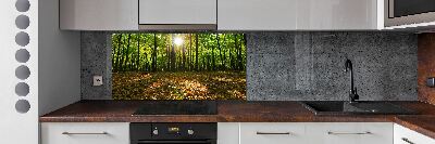 Panel szkło hartowane do kuchni Las