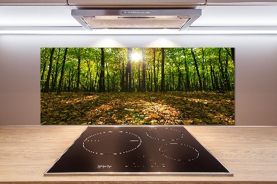 Panel szkło hartowane do kuchni Las