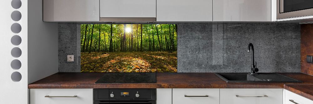 Panel szkło hartowane do kuchni Las