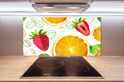 Panel szklany do kuchni Owoce