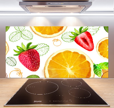 Panel szklany do kuchni Owoce