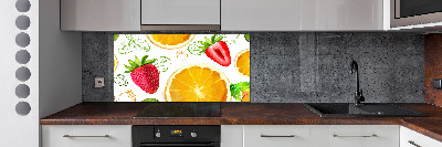 Panel szklany do kuchni Owoce