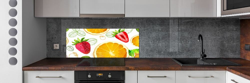 Panel szklany do kuchni Owoce