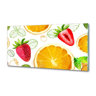 Panel szklany do kuchni Owoce