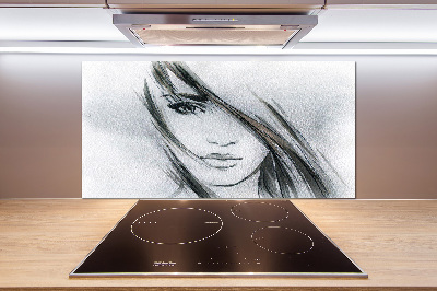 Panel do kuchni Portret kobiety