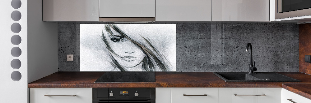 Panel do kuchni Portret kobiety