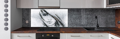 Panel do kuchni Portret kobiety