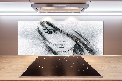 Panel do kuchni Portret kobiety