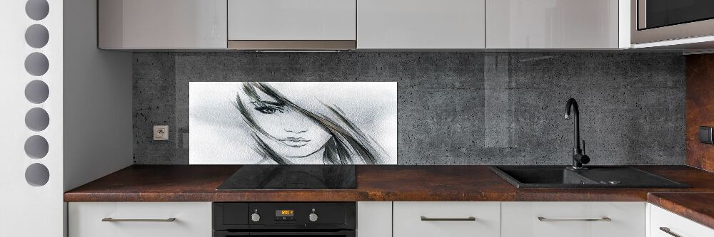 Panel do kuchni Portret kobiety