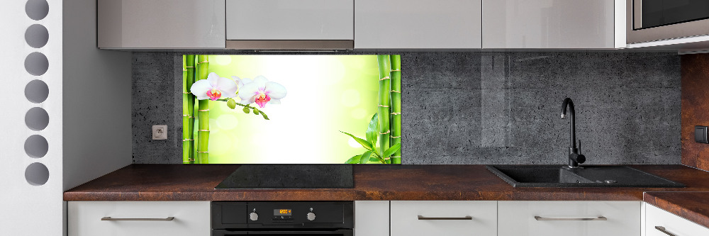 Panel do kuchni Orchidea i bambus