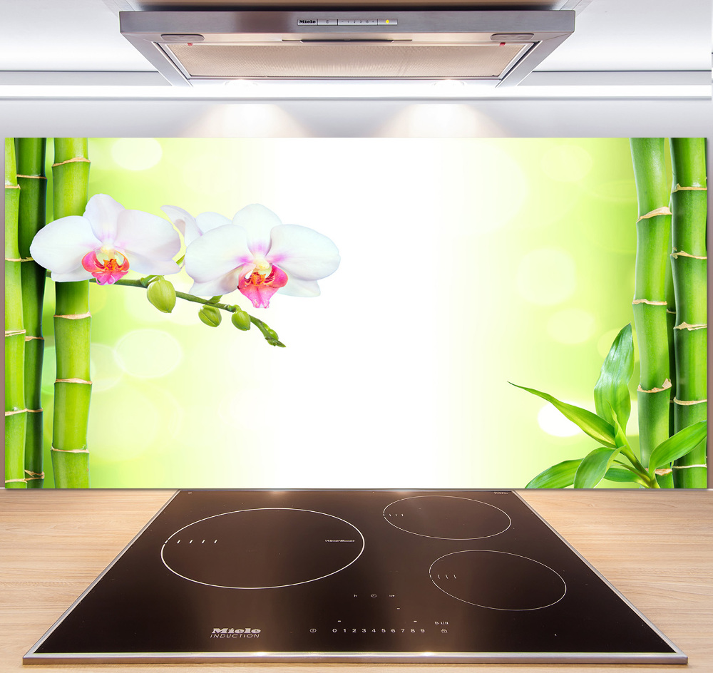 Panel do kuchni Orchidea i bambus