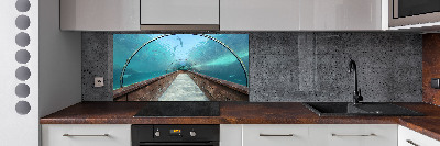 Panel do kuchni Tunel akwarium
