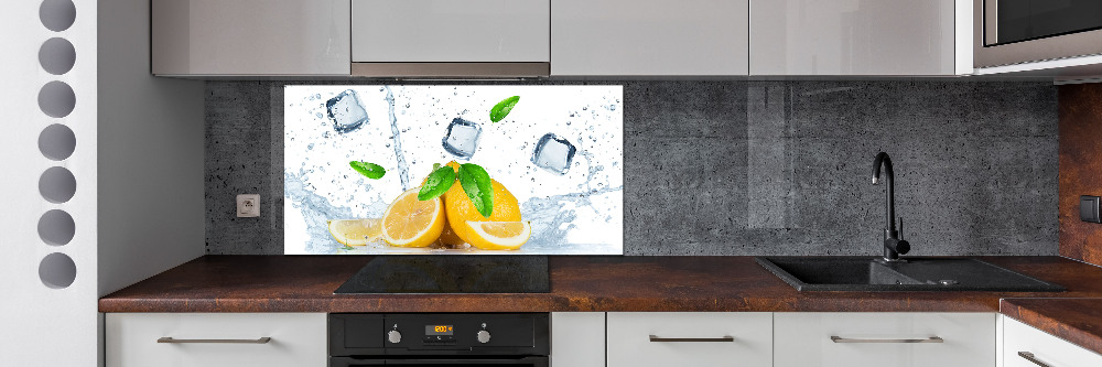 Panel do kuchni Cytryny z lodem