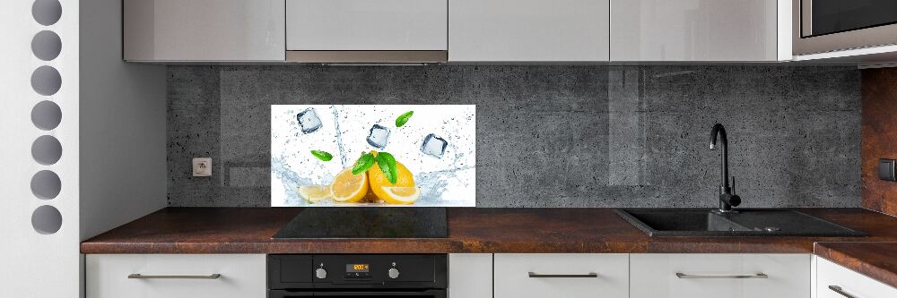 Panel do kuchni Cytryny z lodem