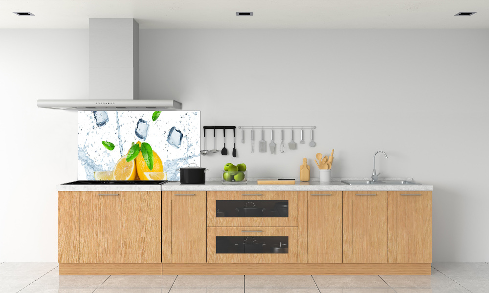 Panel do kuchni Cytryny z lodem