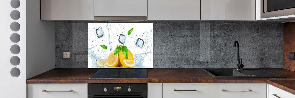 Panel do kuchni Cytryny z lodem