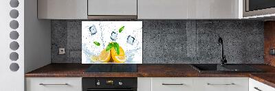 Panel do kuchni Cytryny z lodem
