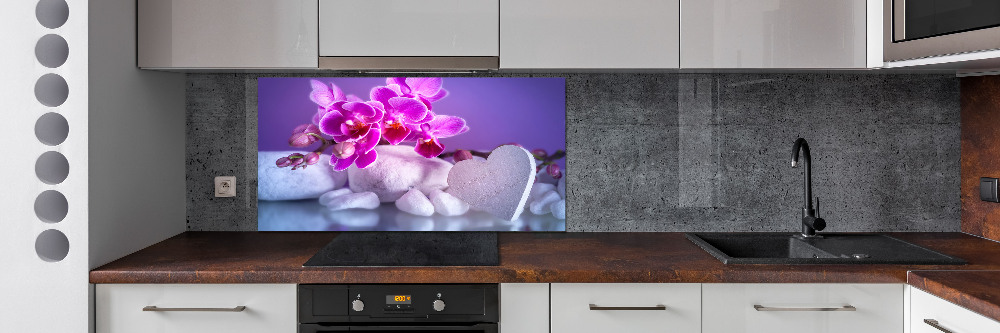 Panel do kuchni Orchidea i serce