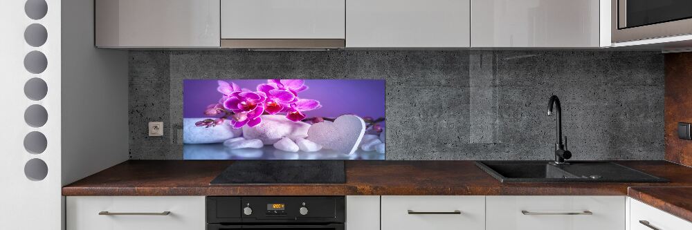 Panel do kuchni Orchidea i serce