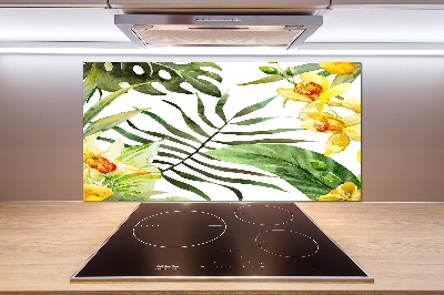Panel do kuchni Tropikalne kwiaty