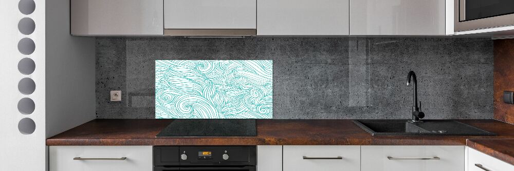 Panel do kuchni Niebieskie fale