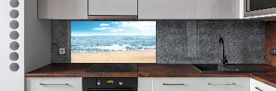 Panel szklany do kuchni Plaża