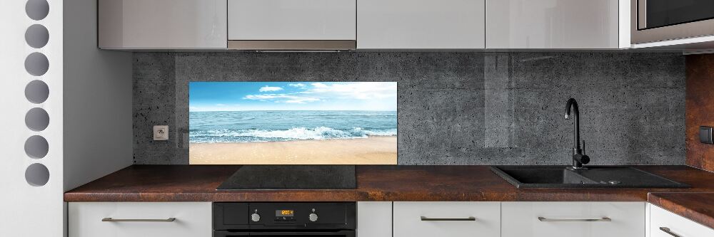 Panel szklany do kuchni Plaża