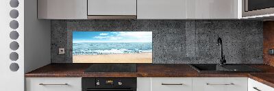Panel szklany do kuchni Plaża