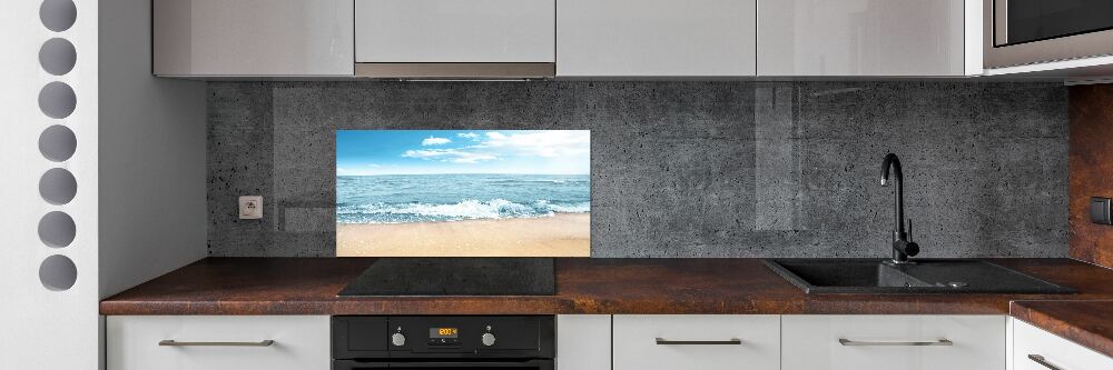 Panel szklany do kuchni Plaża