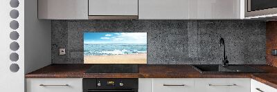 Panel szklany do kuchni Plaża