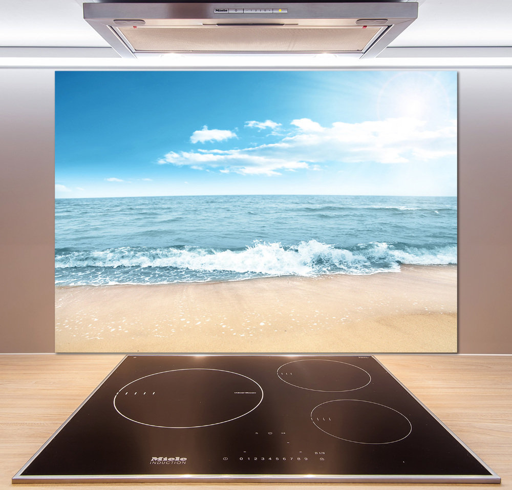 Panel szklany do kuchni Plaża