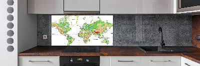 Panel dekor szkło Mapa świata