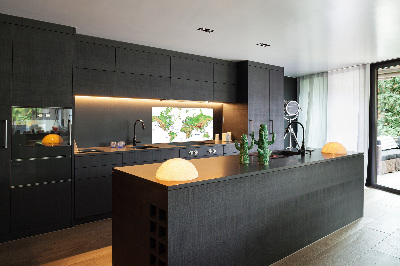 Panel dekor szkło Mapa świata