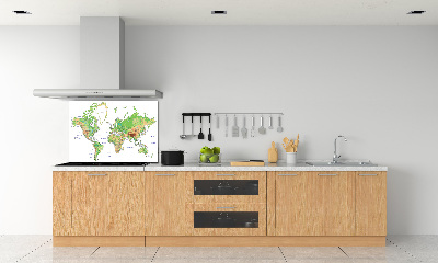 Panel dekor szkło Mapa świata
